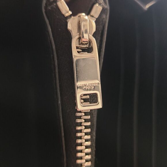 Saint Laurent *New Style* Black Top Grain Leather Long Continental Zippy Wallet - Picture 5 of 10